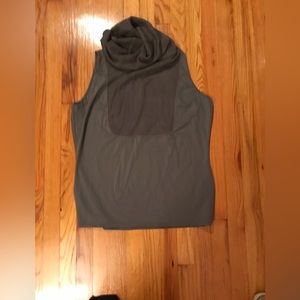 Kathleen Kirkwood undercover agent cowl neck sleeveless tank.